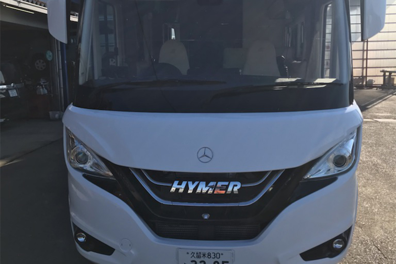 Mベンツ　ハイマー全塗装施工車両　シルバー～トヨタ050白へ全塗装